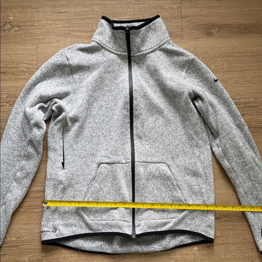 Nike Fleece Full Zip Therma-Fit Womens Gray Running Jacket 806983 Medium - Picture 5 of 10